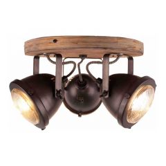 Brilliant Plafondlamp Carmen Wood Hout 72034/84