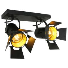 Mexlite Carré Spotlamp - 2-lichts E27 - Zwart