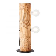 Brilliant Odun Tafellamp - Ø15cm - 2-lichts E27 - Hout