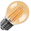 Lighto | LED Kogellamp Plastic | Grote fitting E27 Dimbaar | 4W Goud